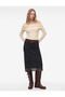 Zebra Patterned Midi Tulle Pencil Skirt