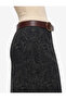 Zebra Patterned Midi Tulle Pencil Skirt - 5
