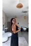Navy Blue Modal Backless Maxi Dress - 2
