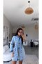 Light Color Denim Mini Dress - 4