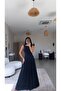 Navy Blue Modal Backless Maxi Dress - 5