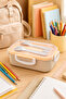 Steel Lunch Box with 2 Compartments, Fork and Spoon, Camping Food Container with Air Lock, Microwave Safe, Bpa Free - 2