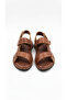 100% Genuine Leather Inside and Out, Tan Sandals - 3