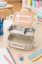 Steel Lunch Box with 2 Compartments, Fork and Spoon, Camping Food Container with Air Lock, Microwave Safe, Bpa Free - 5