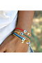 Light Blue CCGOOD Evil Eye Protection Bracelet 18K Gold Plated Miyuki Beads Stackable Jewelry for Wo