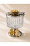 Timeless Silver Colored 3-Piece Magnolia Bowl - Ice Cream and Sugar Bowl with Butterfly Lid - 2