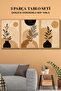 3-Piece Frame Look Bohemian Vase Garden Mdf Painting Set Living Room Bedroom Wall Decoration - 5