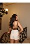 Women's Diver Fabric Black Stoned Open Back Thin Strap Blouse - 2