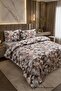 150X200 Double Duvet Cover Set Patterned Brown-Grey