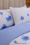 90X190 Single Duvet Cover Set Patterned White-Blue - 2