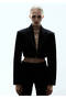 Crop Wool Blazer Jacket - 6