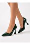 Green Crocodile Model Goblet Heel Stiletto