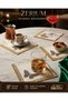 Premium 6-Piece Cocktail and Coffee Presentation Napkins with Sparkling Checkered Butterfly Embroidery - 7