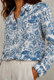 Patterned Viscose Blue Shirt 1500044 - 4