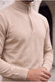 Lars Selanik Knitted Fabric Half Zipper Men's Sweatshirt - Gravel - 6