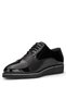 Daily Casual Men's Black Patent Leather Shoes Lace-Up Black Sole Classic Shoes Pv-603 - 8