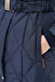 Stand Collar Zipper Detailed Quilted Anorak Coat Dark Navy Blue - 8