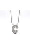 Non-Tarnish Steel Zircon Stone Balloon Necklace-Silver Color