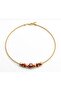 Tarnish Stainless Steel Red Evil Eye Beaded Straw Necklace