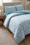 Papatyam Single Duvet Cover Set with Elastic Sheet, Natural Healthy Cotton, Daisy Floral