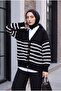 Double Pocket Striped Buttoned Cardigan