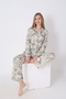Women's 100% Cotton Buttoned Pajama Set 19116 - 2