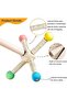 Interactive Spinning Wooden Parrot Perch Toy with 4 Perches for Bird Cage Exercise - 3