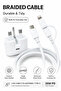 طقم شاحن سريع 35 واط PD USB‑C، قابس بريطاني قابل للطي مع كابل USB‑C إلى Lightning 2‑in‑1 لهواتف iPhone وAndroid - 5