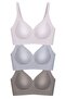 Seamless Bra - Slight |   Laser Cut Seamless Slice Detailed Underwire-Free Women's Bra 3-Pack-2