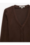 Comfortable Fit Buttoned Long Sleeve V-Neck Cardigan - 7