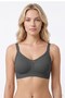 Seamless Bra - Ease |   Black Laser Cut Underwire-Free Low-Cut Seamless Women's Bra - 3