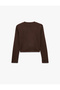 Comfortable Fit Buttoned Long Sleeve V-Neck Cardigan - 6