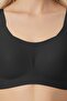 Seamless Bra - Forme |   Black Laser Cut Seamless Gathering Large Tulle Size Women's Bra - 4