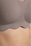 Seamless Bra - Elara |   Brown Laser Cut Wire Free Thin Wick Textured Seamless Women's Bra - 6