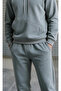 Men's 3 Thread Count Hooded Tracksuit Set with Side Pockets (Soft Wool-Blend Fabric) - 2