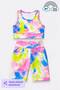 Girl's Multi-Purpose Tie-Dye Patterned Swimsuit & Sports Set 12429