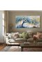 Wall Painting Blue Tree of Life Art 60x120 cm Wall Decor Wrap Framed - 7