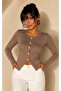 Women's Mink Crew Neck Cardigan Be495 - 2