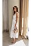 Yellow Floral V-Neck Gathered Dress |   Vmd2102 - 2