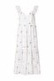 Yellow Floral V-Neck Gathered Dress |   Vmd2102 - 3