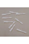 Silver 100pcs/Bag Liquid Dispenser Needles Syringe Tips Round Plug Cap Transparent Plastic Cover - 3