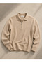 Polo Collar 100% Soft Zipped Men's Knitwear Sweater - 6