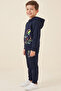 Boy's Tracksuit Set Dinosaur Printed Fleece-Lined Winter - 2