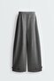 Adjustable barrel trousers in piqué cotton - 8