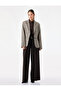 Regular Fit Long Sleeve Classic Collar Pocketed Buttoned Plaid Blazer Jacket