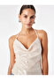 Backless Halter Neck Degaje Collar Sequined Blouse - 5