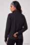 Anthracite Zippered Mock Neck Basic Comfortable Fit Women's Running Jacket - 97310 - 6