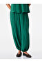 Elastic Waist Balloon Fit Satin Harem Pants - 2
