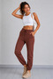 Plain Model Elasticated Cuffed Combed Cotton Sweatpants - 5