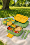 Happi Nutrition Container 1 Liter Stainless Steel 2 Compartment Leakproof Food Storage Container - 3